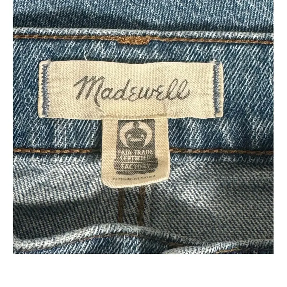 Madewell The Perfect Vintage Crop Jean in Enmore Wash‎ Raw Hem Edition Sz 25